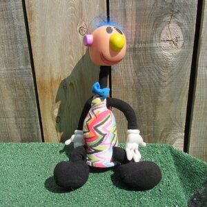Vintage 1994 ERTL Jibber Jabber Jibba Jabba Noise Maker Blue Mohawk Doll Toy